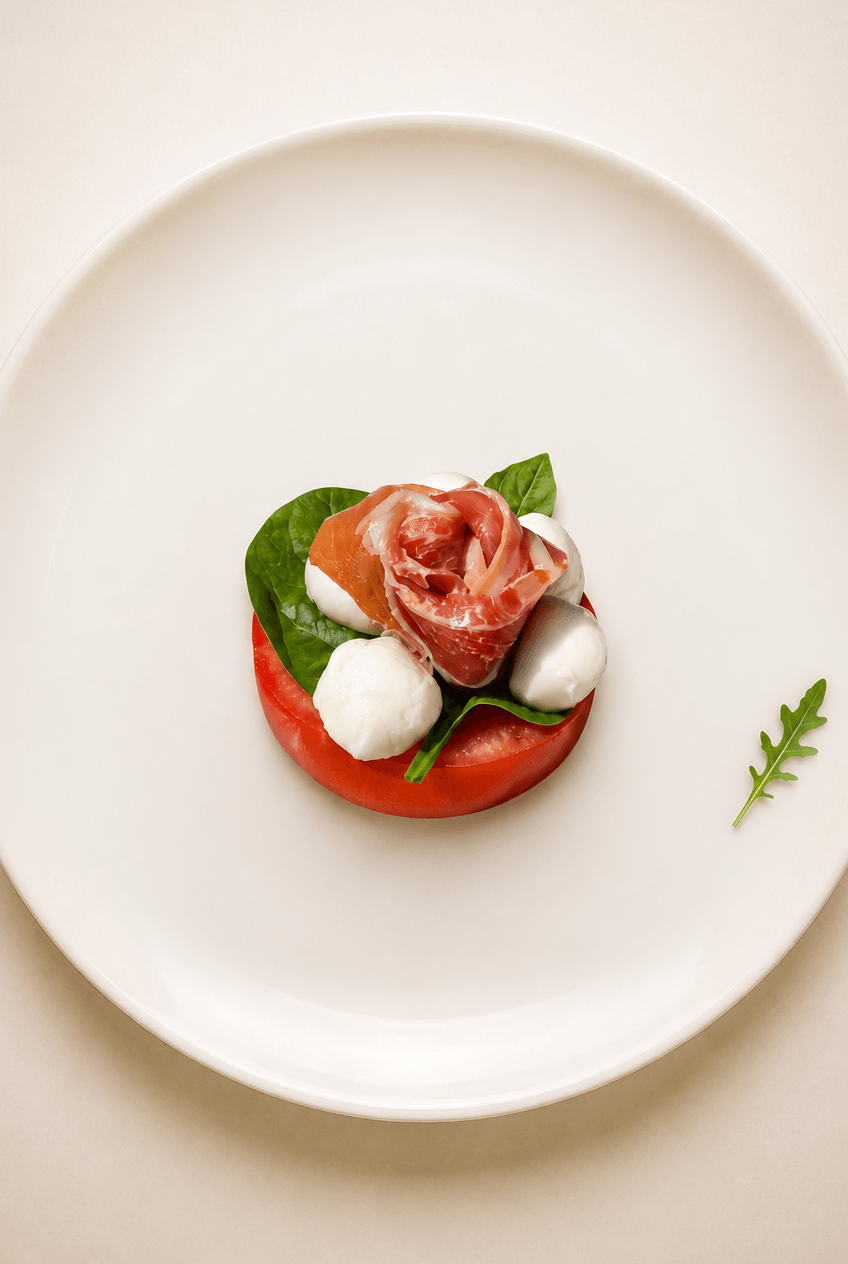Prosciutto cu mozzarella și roșii